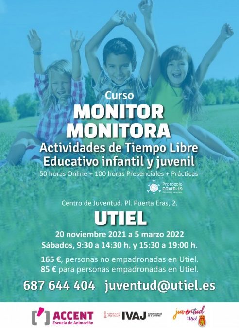Curso de monitor/a de actividades de tiempo libre educativo infantil y juvenil en Utiel 