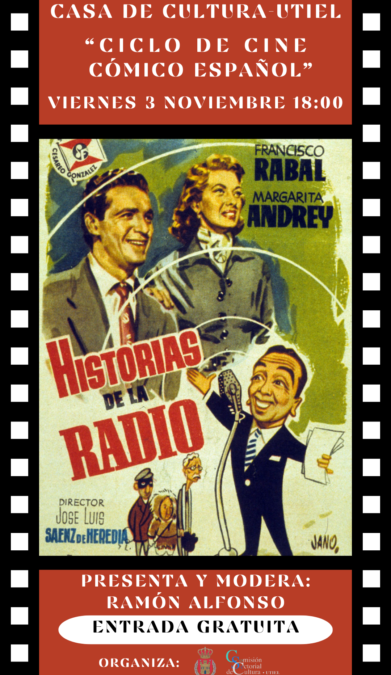 Esta tarde Utiel inicia el ciclo de cine clásico cómico español con la proyección de “Historias de la radio”