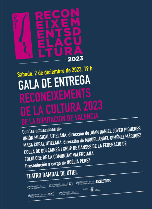 El Teatro Rambal de Utiel se viste de gala el próximo sábado para acoger la ceremonia de entrega del Reconocimiento Cultura 2023 de la Diputación de Valencia 