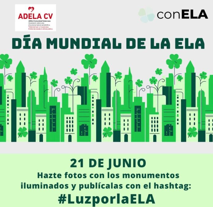El Ayuntamiento de Utiel se adhiere a la campaña “ Luz por la ELA”  y esta noche ilumina la fachada de color verde 